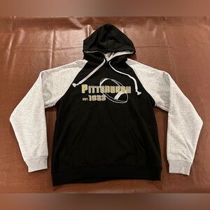 Pittsburgh Football Hoodie Sweatshirt - Size XL (Fit Roomy Large)